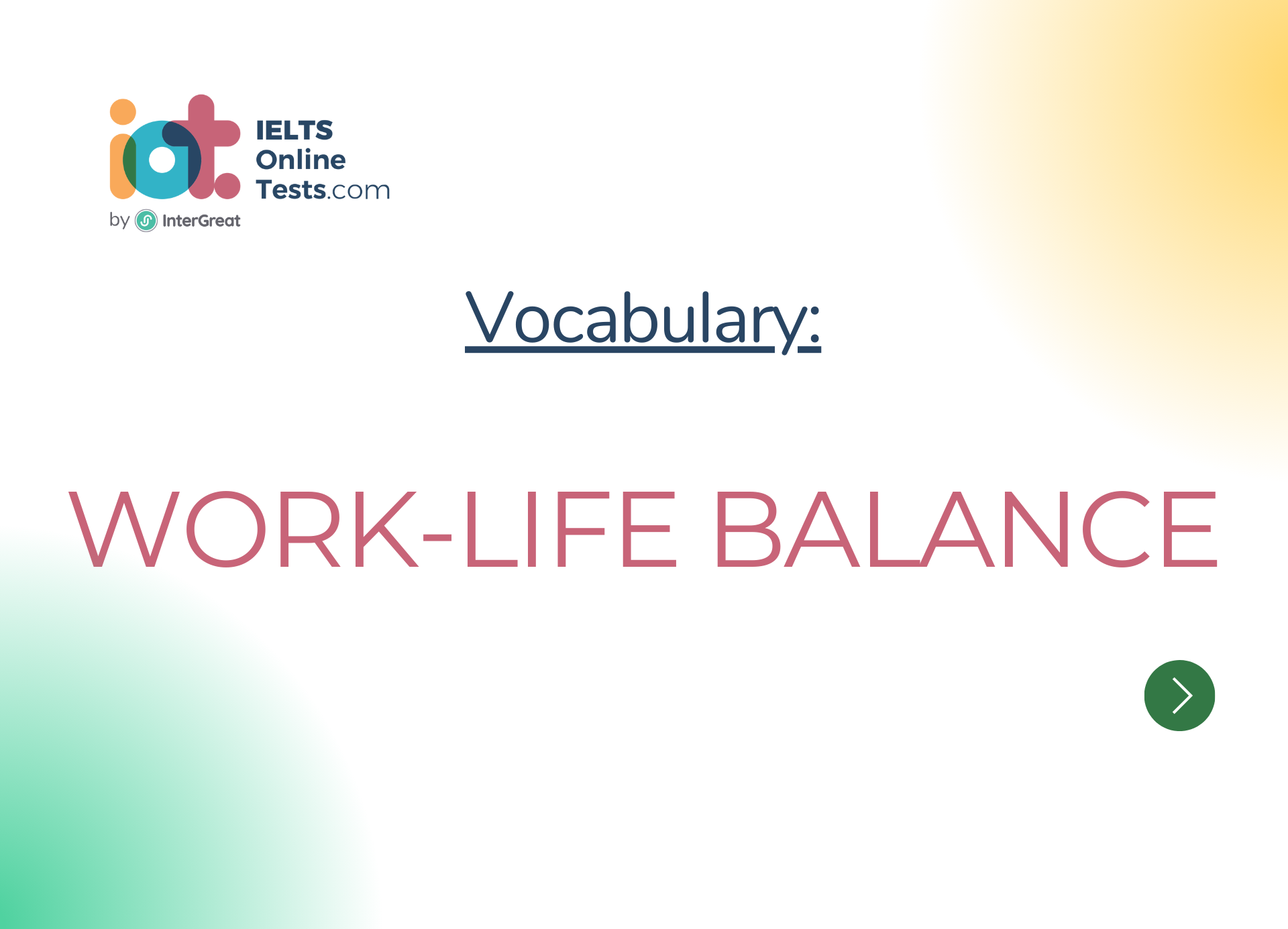 Work life Balance IELTS Online Tests